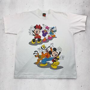 Vintage 90s MICKEY UNLIMITED Disney Tee OSFA Made in USA – Single Stitch – White